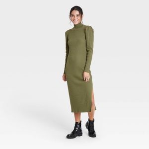Women’s puff long sleeve sweater dress